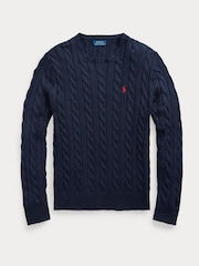 Polo Ralph Lauren Navy Blue Driver Long Sleeve Pullover Jumper - Image 5 of 6