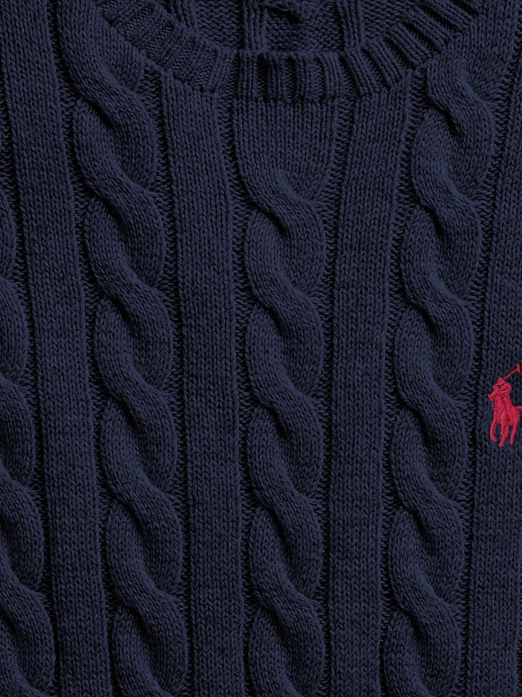 Polo Ralph Lauren Navy Blue Driver Long Sleeve Pullover Jumper - Image 6 of 6