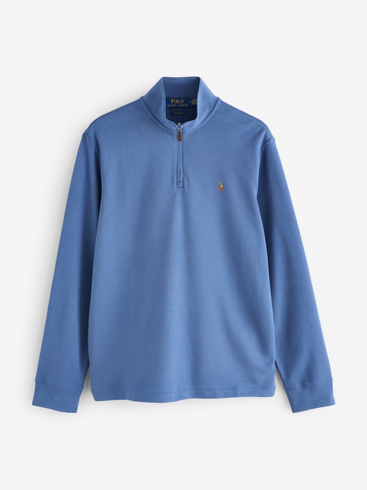 Polo Ralph Lauren Blue Long Sleeve Knit Shirt - Image 1 of 5