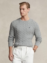 Polo Ralph Lauren Grey Driver Long Sleeve Pullover Jumper - Image 1 of 5