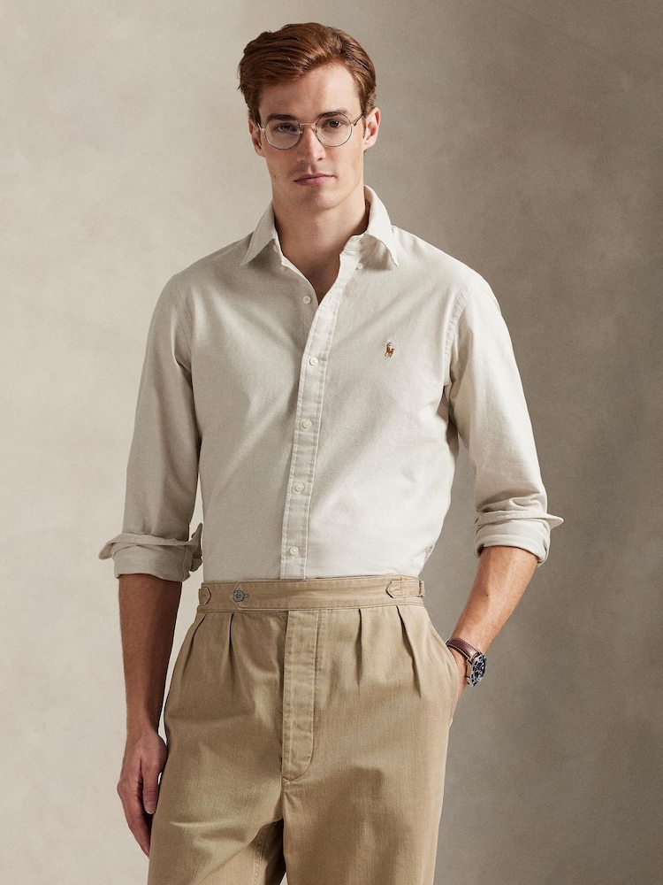 Polo Ralph Lauren Natural Long Sleeve Sport Shirt - Image 1 of 9