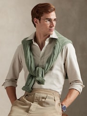 Polo Ralph Lauren Natural Long Sleeve Sport Shirt - Image 4 of 9