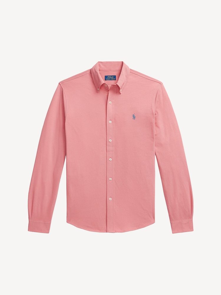 Polo Ralph Lauren Pink Long Sleeve Knit 100% Cotton Shirt - Image 1 of 1
