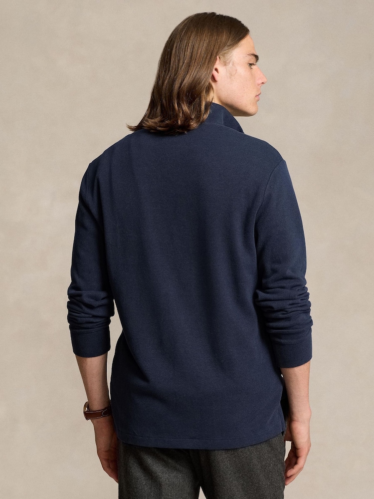 Polo Ralph Lauren Blue Long Sleeve Quarter Zip Sweatshirt - Image 2 of 6