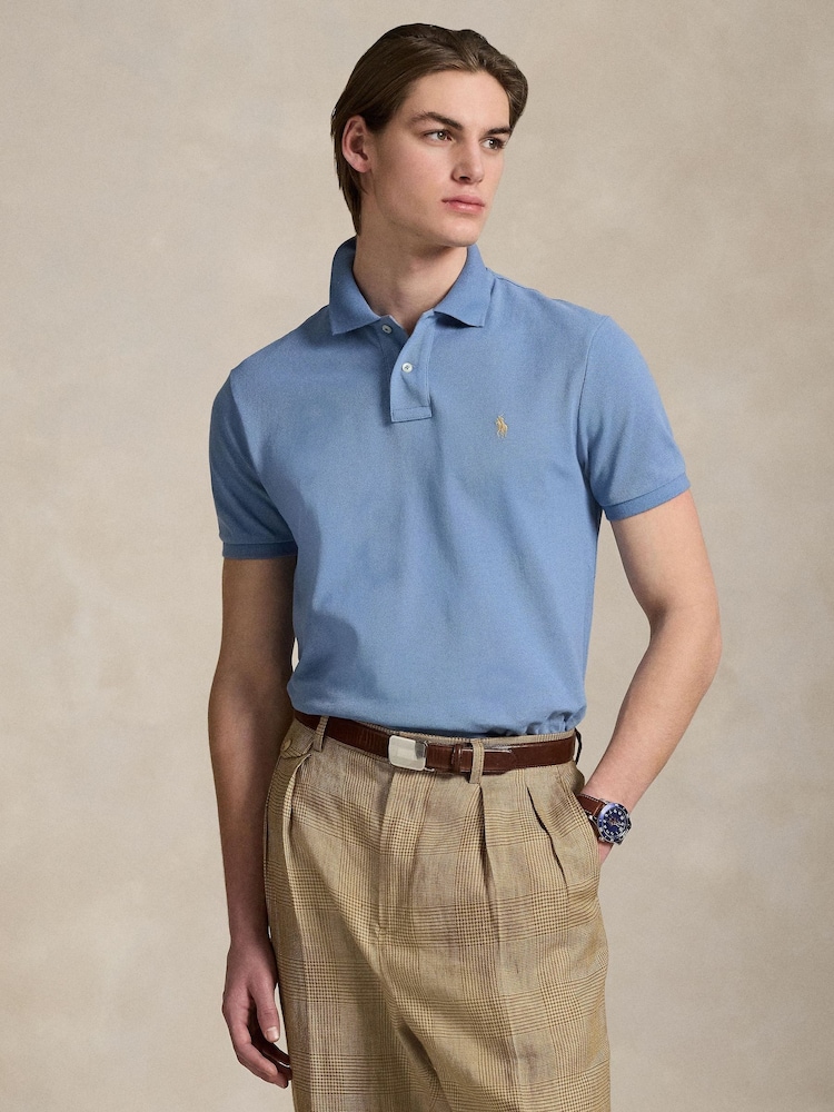 Polo Ralph Lauren Blue Short Sleeve Knit Jumper - Image 1 of 4