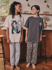 Charcoal Grey Cat Print Jogger Pyjamas 2 Pack (3-16yrs) - Image 2 of 11