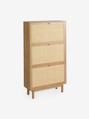 MADE.COM Oak Effect Pavia Rattan Shoe Storage - Image 4 of 5