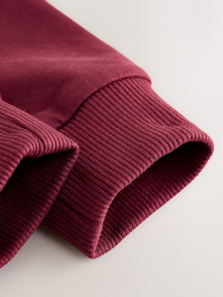 Burgundy Red Classic Jersey Joggers (3mths-7yrs) - Image 4 of 4