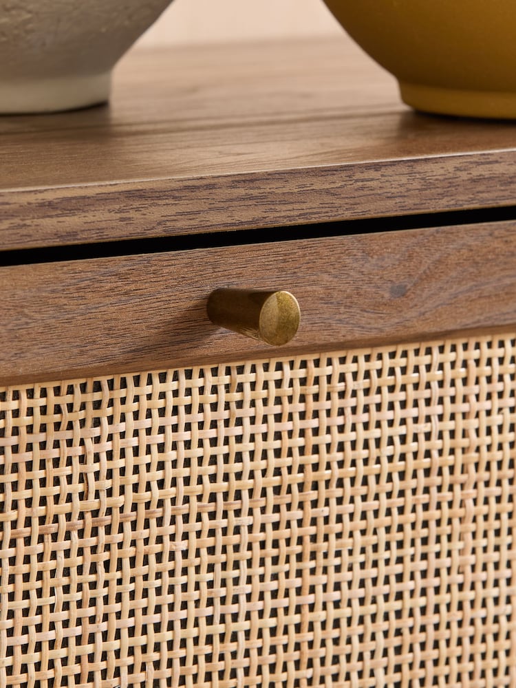 MADE.COM Dark Oak Effect Pavia Rattan Shoe Storage - Image 3 of 3