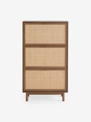 MADE.COM Dark Oak Effect Pavia Rattan Shoe Storage - Image 4 of 5