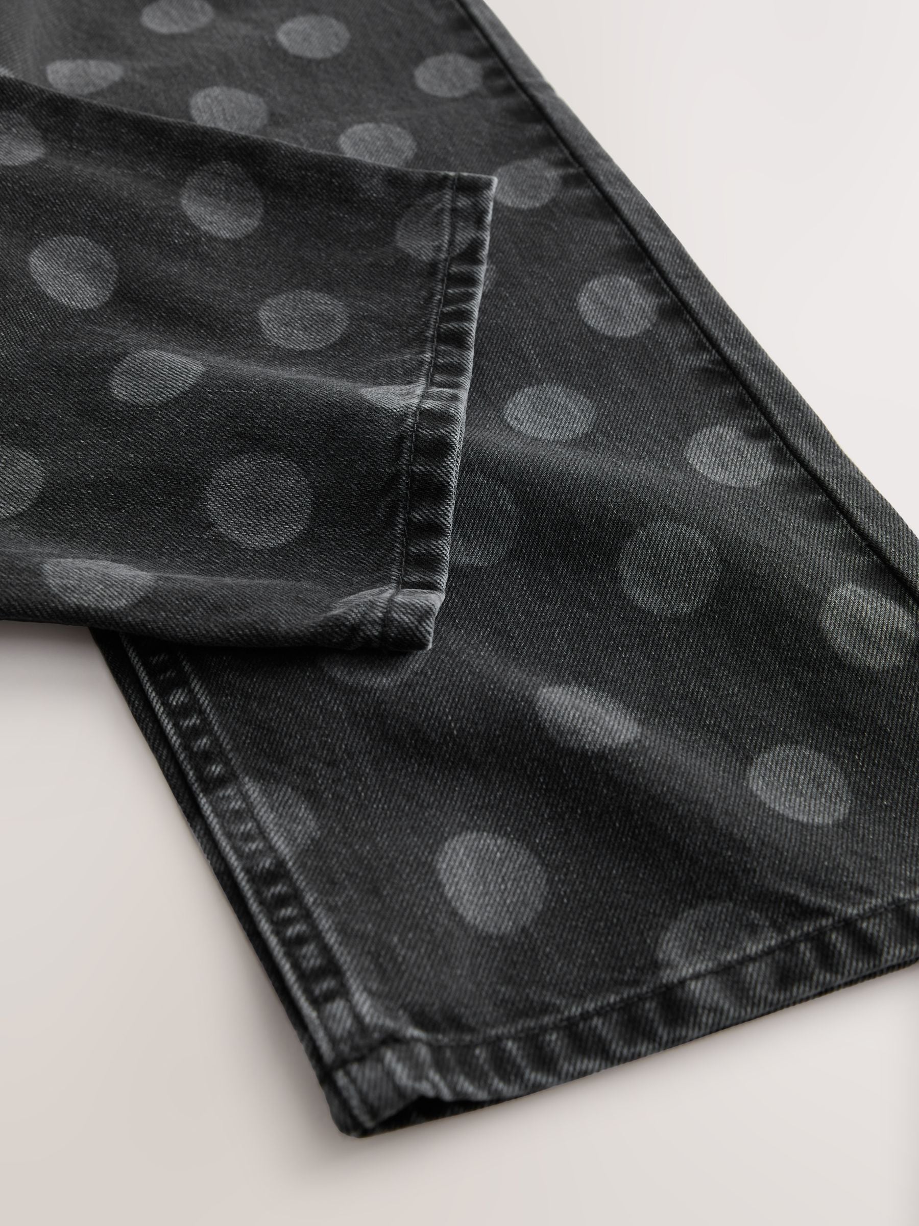 Buy Charcoal Grey Polka Dot Wide Leg Jeans (3-16yrs) from Next Oman