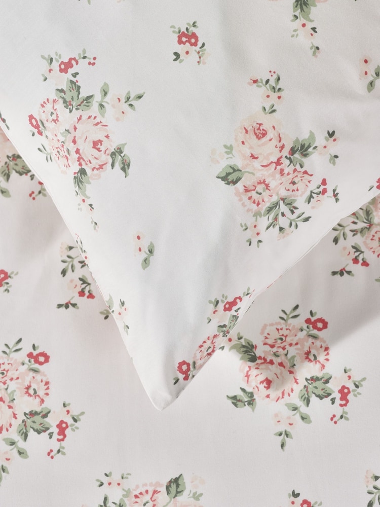 The White Company Pink Organic Reversible Gingham Single Set Cloud - Image 2 of 3