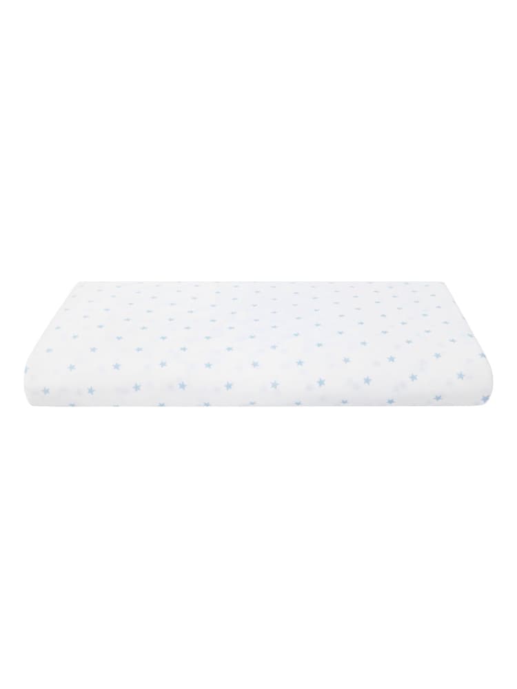 The White Company Blue 100% Cotton Cloud Star Single Fitted Sheet - Image 2 of 2