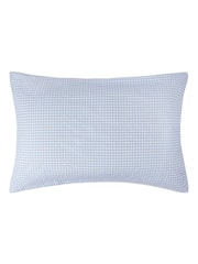 The White Company Blue 100% Cotton Dusty Star Gingham Double Fitted Sheet - Image 5 of 5