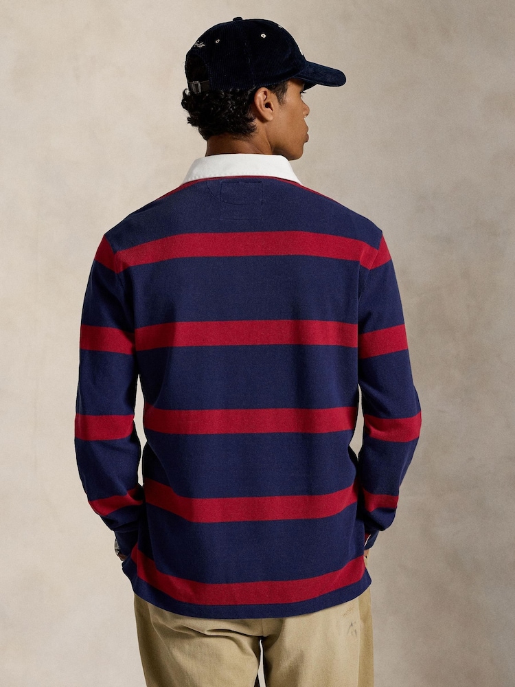 Polo Ralph Lauren Red Long Sleeve Rugby Shirt - Image 2 of 4 Polo Ralph Lauren Red Long Sleeve Rugby Shirt - Image 2 of 4