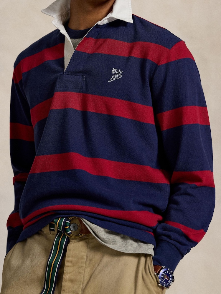 Polo Ralph Lauren Red Long Sleeve Rugby Shirt - Image 4 of 4 Polo Ralph Lauren Red Long Sleeve Rugby Shirt - Image 4 of 4