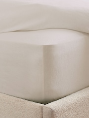 Ivory Brushed Supersoft 100% Cotton Extra Deep Deep Fitted Sheet - Image 2 of 3