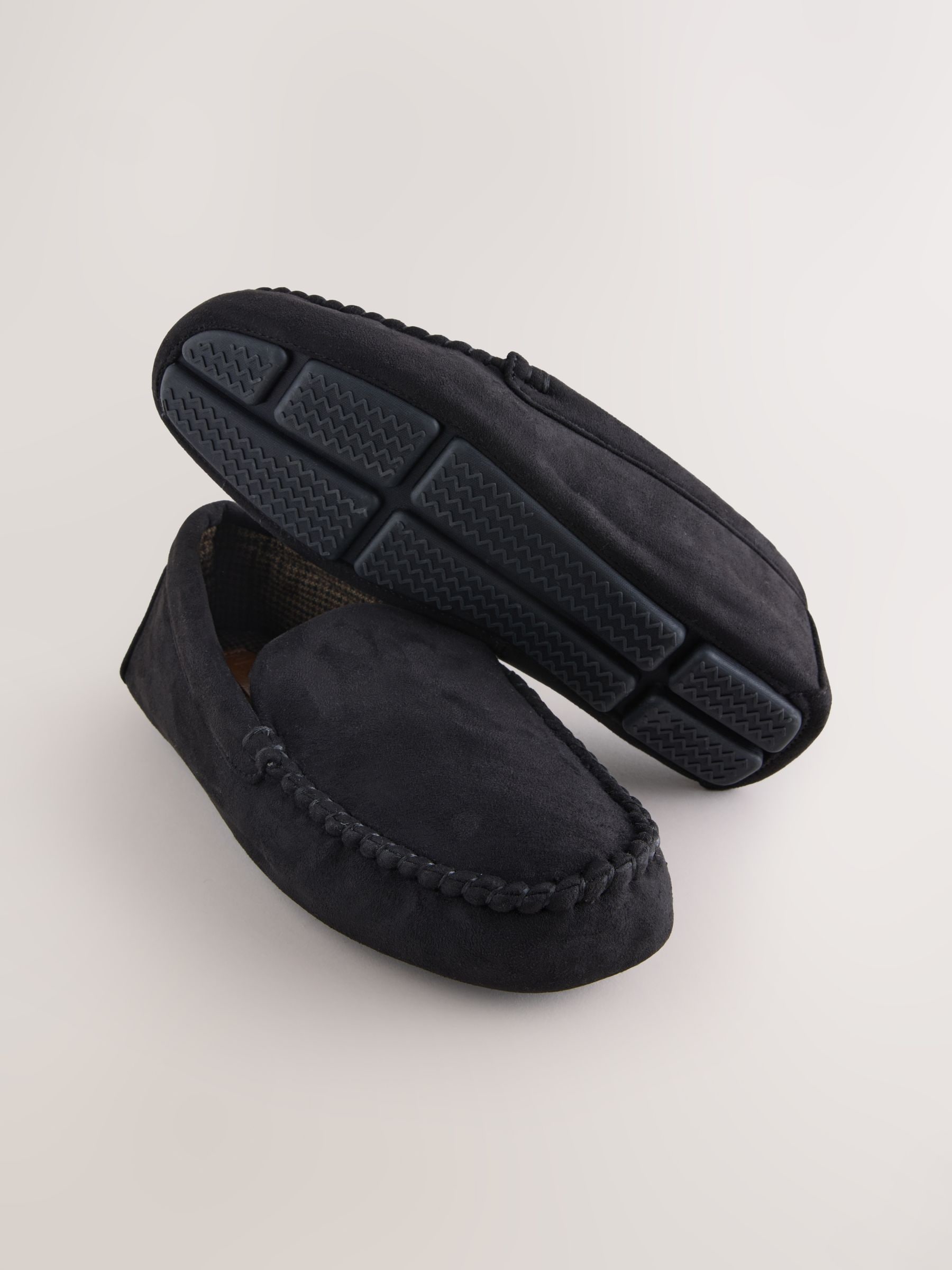 Buy Black Moccasin Slippers from the Next UK online shop Buy Black Moccasin Slippers from the Next UK online shop