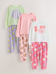 Avocado Slogan Print Joggers Pyjamas 3 Pack (3-16yrs) - Image 1 of 7