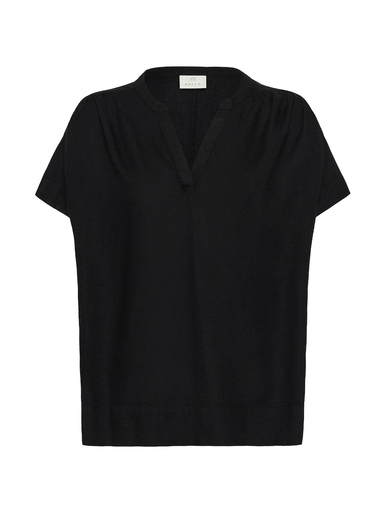 Kaffe KAmilia Wing Short Sleeve Black Blouse - Image 1 of 2 Kaffe KAmilia Wing Short Sleeve Black Blouse - Image 1 of 2