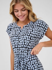 Kaffe Blue KAbella Jersey Short Sleeve Dress - Image 3 of 5