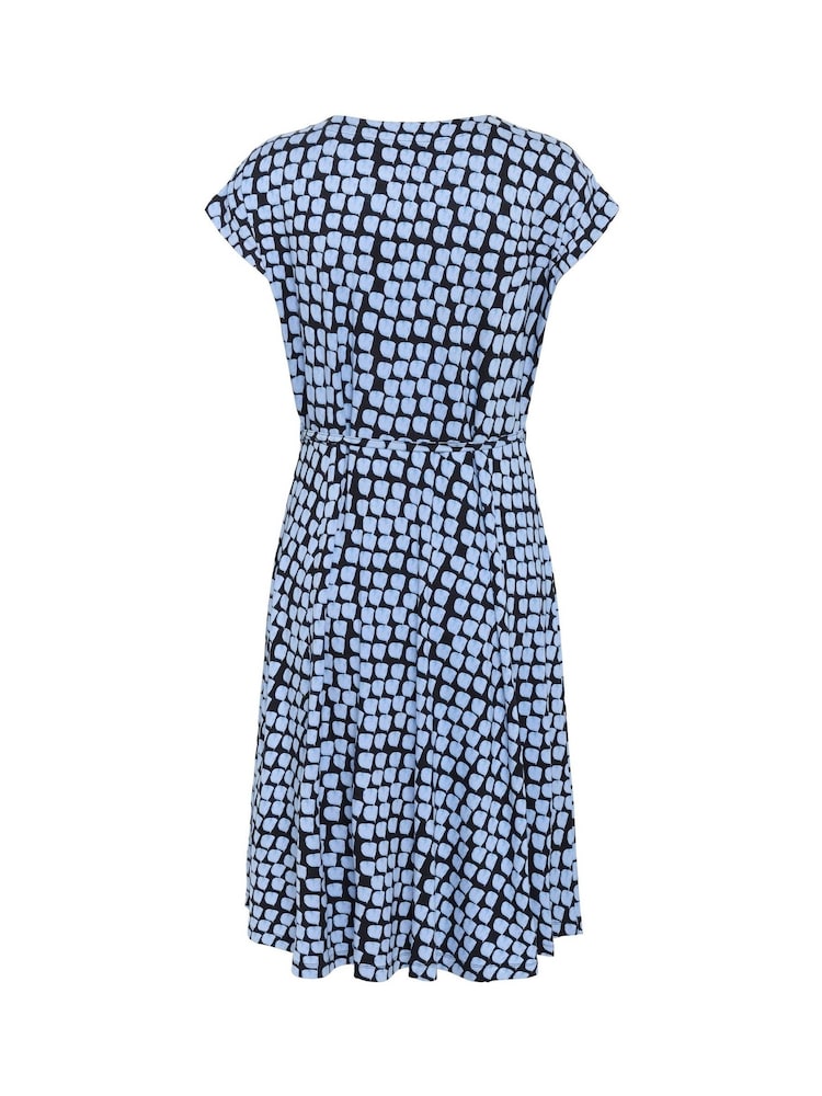Kaffe Blue KAbella Jersey Short Sleeve Dress - Image 5 of 5