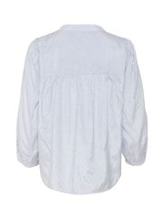 Kaffe Blue KAmilena V-Neck 3/4 Sleeve Blouse - Image 6 of 6