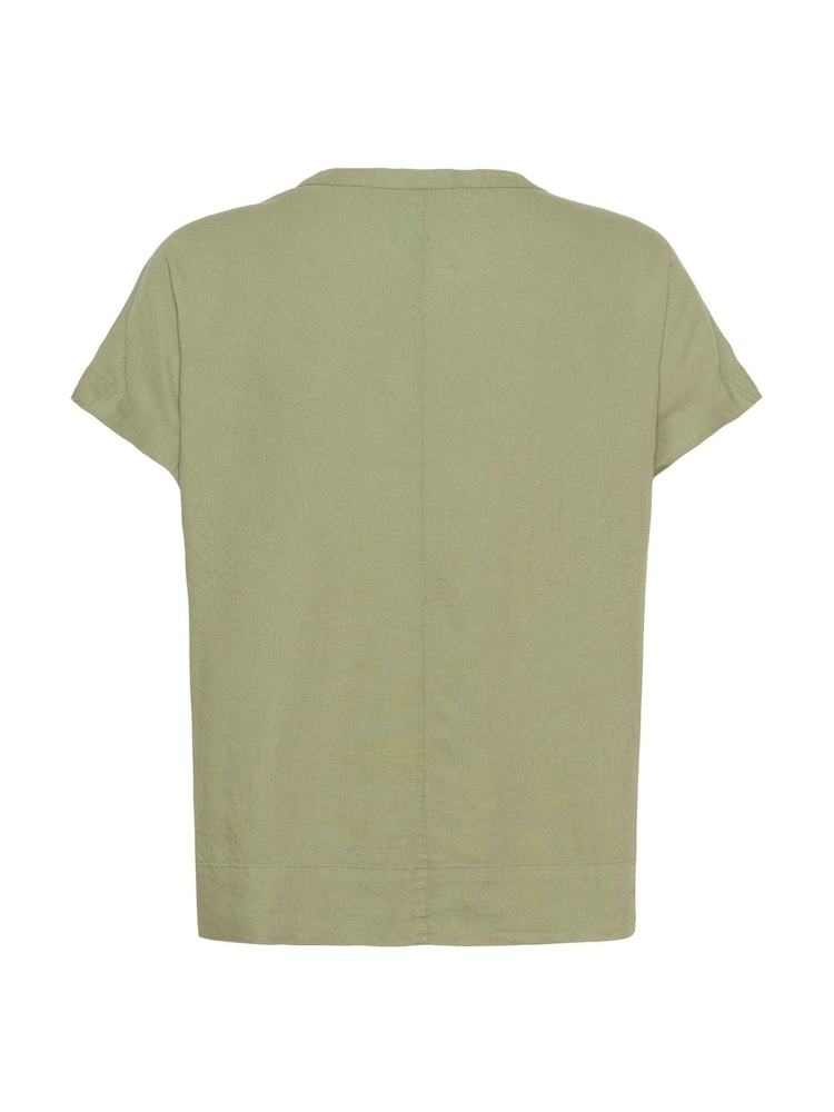 Kaffe Green KAmilia Wing Short Sleeve Blouse - Image 2 of 2