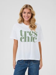 Kaffe KAjenny Statement Crew Neck White T-Shirt - Image 1 of 5