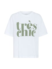 Kaffe KAjenny Statement Crew Neck White T-Shirt - Image 4 of 5