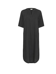 Kaffe KAmilia Black 3/4 Sleeve Kaftan Midi Dress - Image 3 of 4