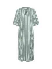 Kaffe Green KAmilia 3/4 Sleeve Kaftan Midi Dress - Image 4 of 5