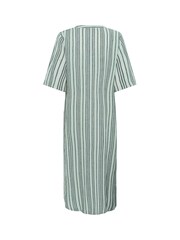 Kaffe Green KAmilia 3/4 Sleeve Kaftan Midi Dress - Image 5 of 5