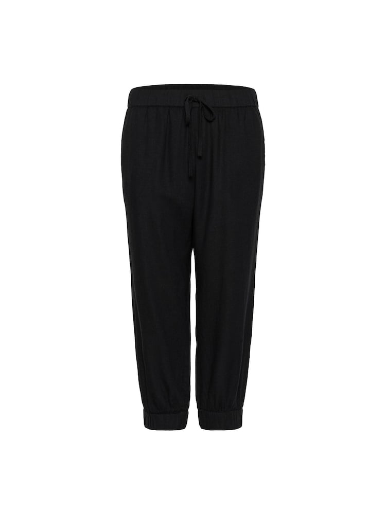 Kaffe KAmilia Capri Cropped Black Trousers - Image 1 of 2