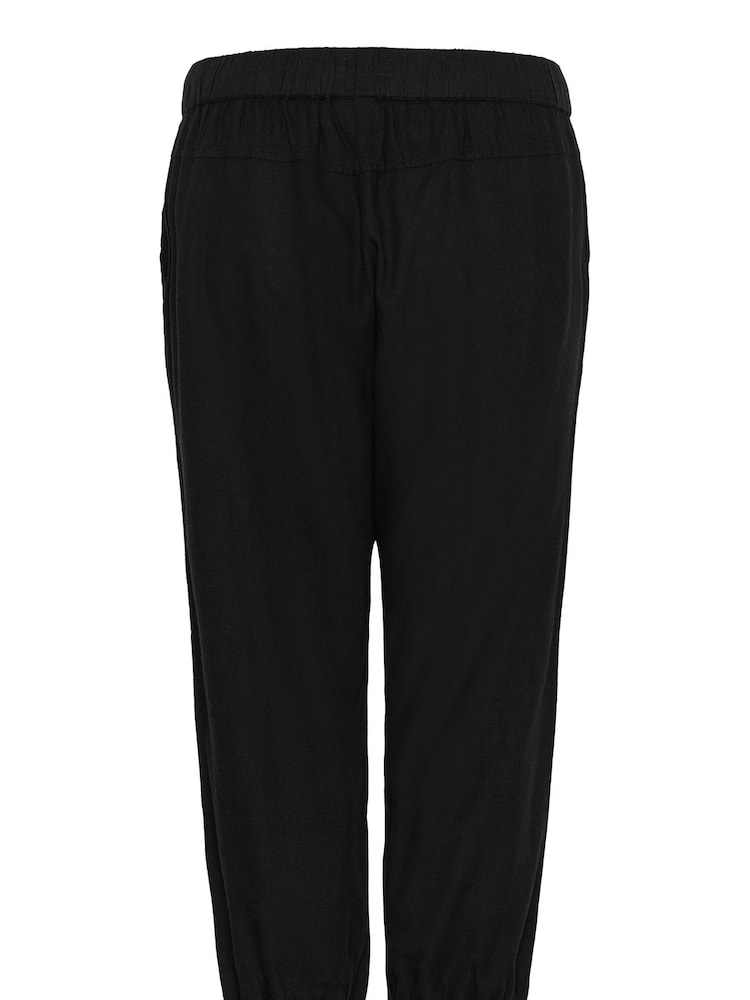 Kaffe KAmilia Capri Cropped Black Trousers - Image 2 of 2