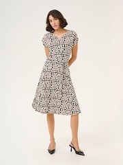 Kaffe KAbella Short Sleeve Jersey Black Dress - Image 1 of 5