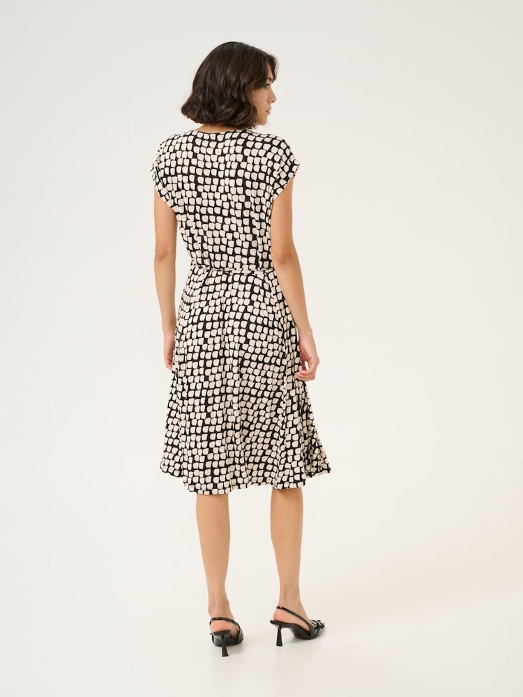 Kaffe KAbella Short Sleeve Jersey Black Dress - Image 2 of 5