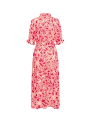 Kaffe Pink KAmira Printed Weave Shirt Dress - Image 4 of 4