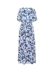 Kaffe Blue KAelina Floral Print Maxi Dress - Image 5 of 5