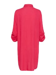 Kaffe Red KAmilia Knee Length Shirt Dress - Image 6 of 6