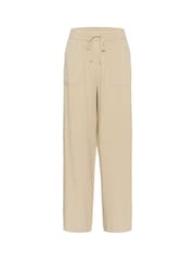 Kaffe Cream KAmilia High Waisted Long Wide Trousers - Image 1 of 2