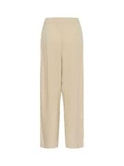 Kaffe Cream KAmilia High Waisted Long Wide Trousers - Image 2 of 2