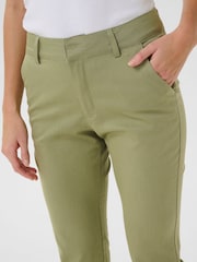 Kaffe Green KAlea Capri Cropped Trousers - Image 3 of 5