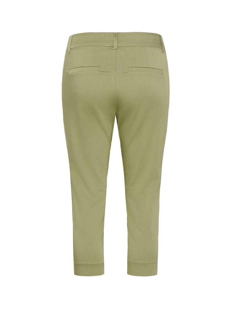 Kaffe Green KAlea Capri Cropped Trousers - Image 5 of 5