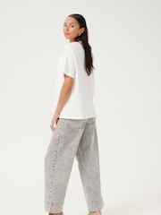 Kaffe KAberisa Relaxed Short Sleeve White T-Shirt - Image 3 of 6