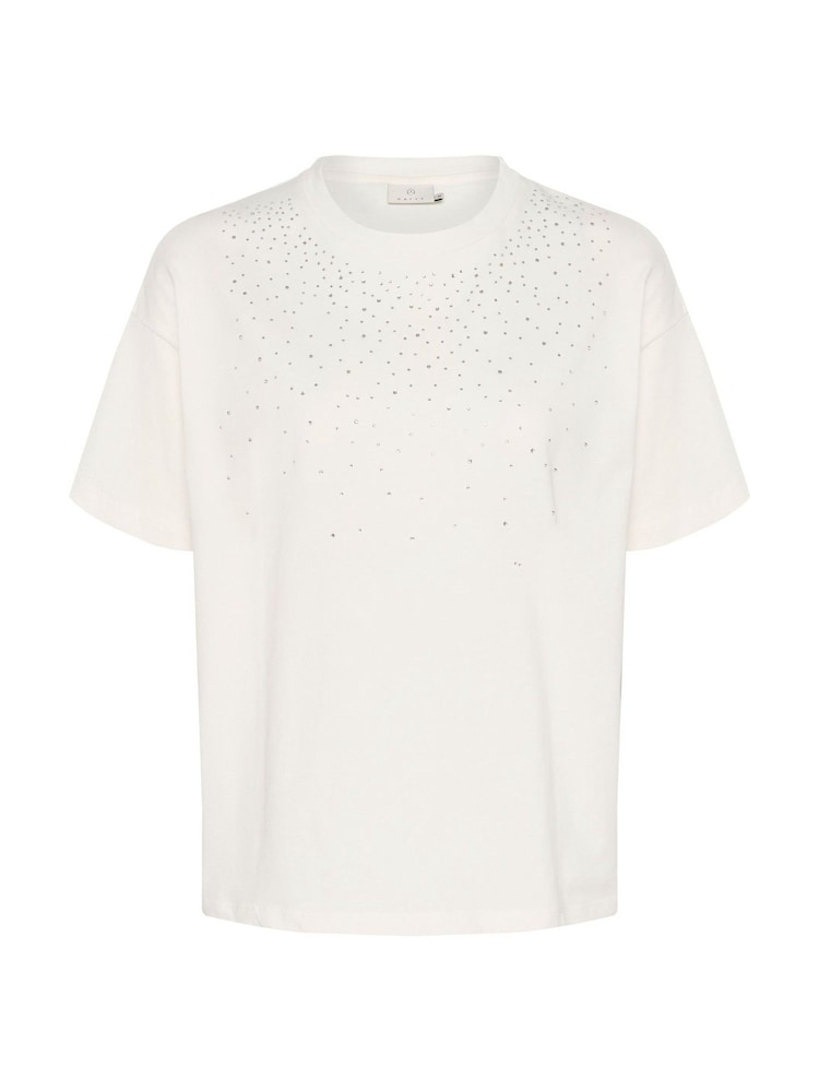 Kaffe KAberisa Relaxed Short Sleeve White T-Shirt - Image 5 of 6