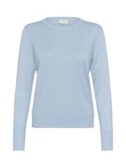 Kaffe Blue KAlizza Round Neck Knit Pullover Jumper - Image 5 of 6