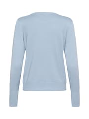 Kaffe Blue KAlizza Round Neck Knit Pullover Jumper - Image 6 of 6