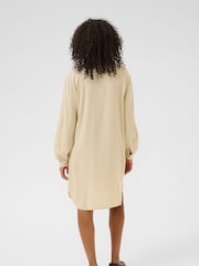 Kaffe Cream KAmilia Long Sleeve Shirt Dress - Image 2 of 6