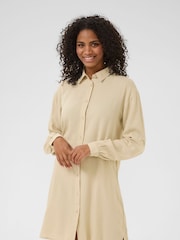 Kaffe Cream KAmilia Long Sleeve Shirt Dress - Image 3 of 6